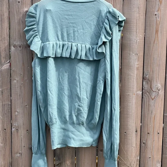 Zara women’s Ruffle knit sweater with Bow - Picture 13 of 14